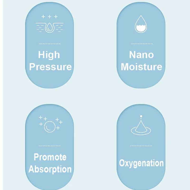 High Pressure Nano Spray Face Oxygen Air Compressor Fog Mist Spray Gun Injection Instrument Airbrush Skin Care Tool XJ250607