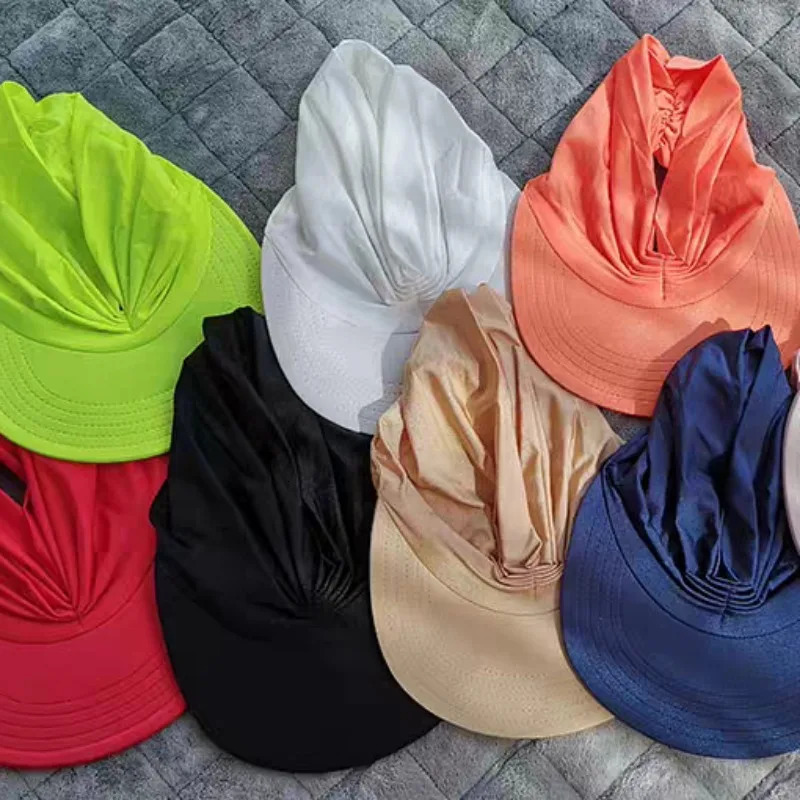 Summer Sunshade Hollow Top Hats Spring Elastic UV Resistant Sports Sun Caps Beach Seaside Empty Topped Adjustable Headgear 250603