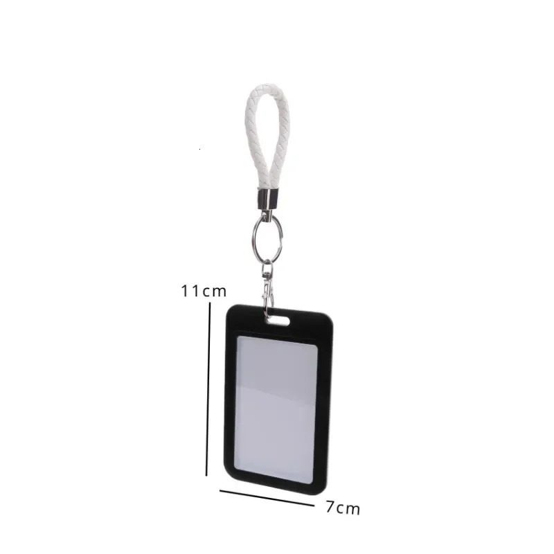 1Pc Macaron Bus ID Card Protective Cover Cases Student Meat Keyring Campus Access Door Credit Holder Bag Set Key Chain 250605