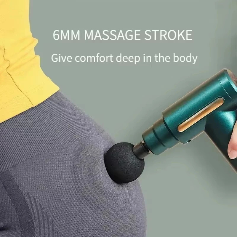 Portable Fascia Gun Button Tissue Massage Mini Lightweight and Adjustable Speed Massage Equipment Suitable for the Whole Body 250605