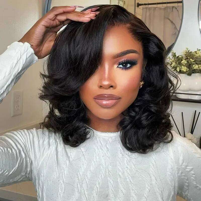 5x5 Body Wave Wear And Go Glueless Bob 200% Density Hd Lace Closure Wigs Human Hair Wig For Black Women Brazilan