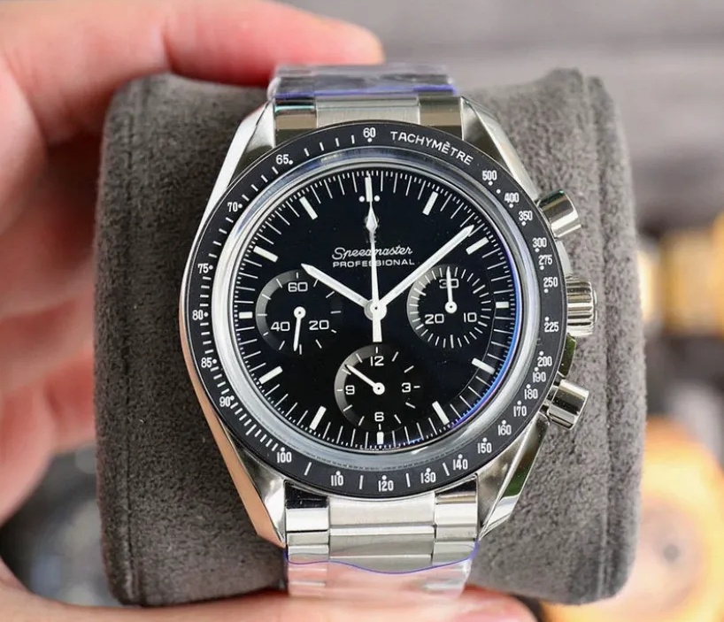 AAAAA Sea master 007 Professional Stainless Steel Wrist Watches for Men speed master Mens Watches All Dial Work Quartz Watch Stopwatch man og300