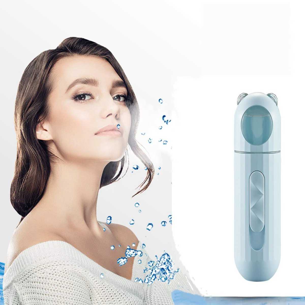 Nano Facial Mister Portable Cool Mist Facial Steamer Handy Mist Sprayer for Face Moisturizing Hydrating Mini USB RechargeableXJ250607