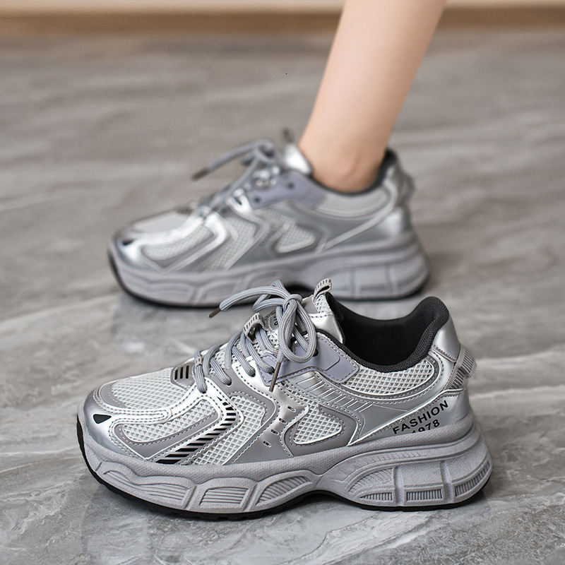 Women S Dad Sneakers Autumn New Breathable Sports Student Korean Style Versatile Thick Sole Height Increasing Casual Running Casual Shoes Shoes Ddmysa