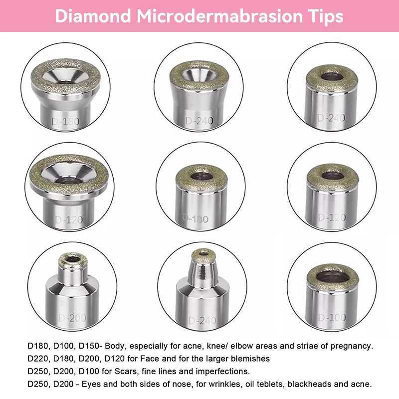 3in1 Diamond Microdermabrasion Machine for Facial Skin Care Blackhead Removal Acne Wrinkle Vacuum Spray Tool XJ250607