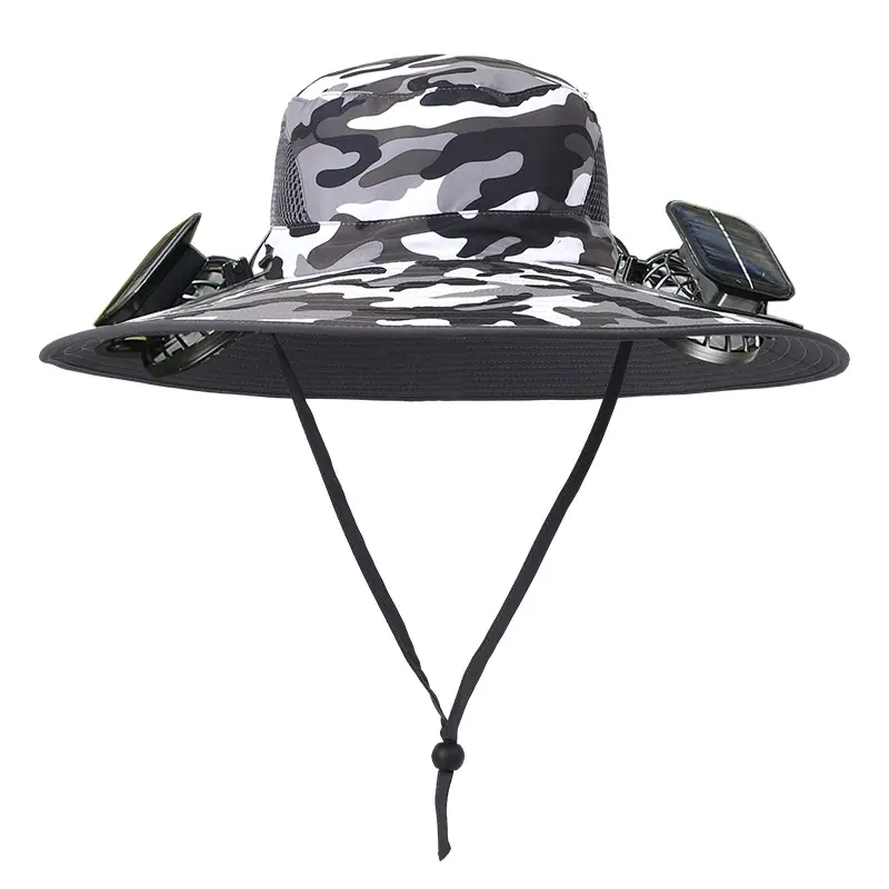 Outdoor Sun & UV Protection Solar Fan Cap Solar Powered Cooling Fan Hat