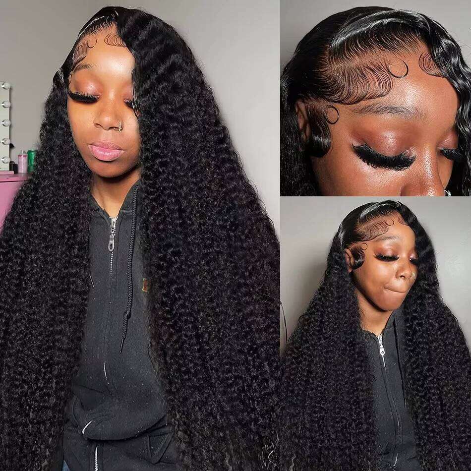 30 40 Inch Deep Wave 13x6 HD Front Wig Human Hair For Women 220 Density Loose Water Curly 13x4 Lace Frontal Wigs