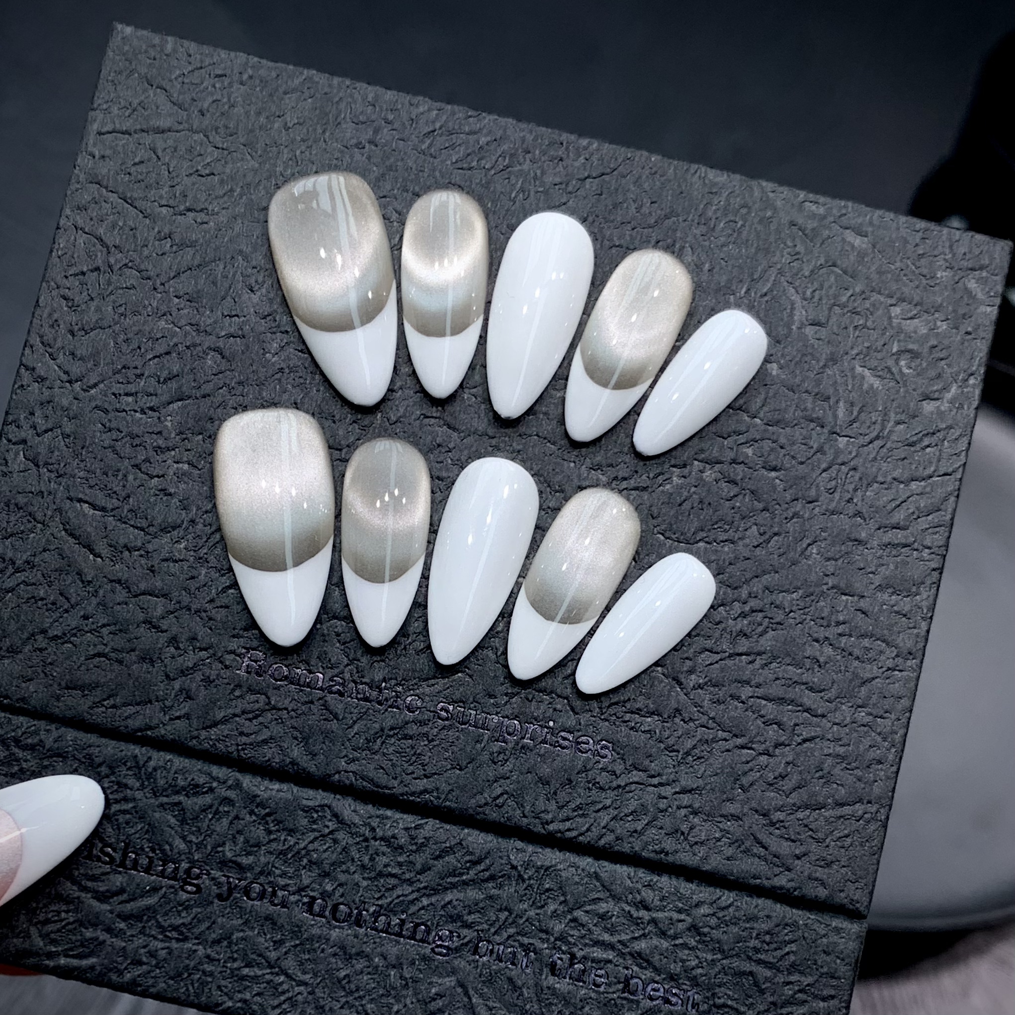 Elegant Silver-Pearl Finish Gel Polish Collection with Detailed Application Guide