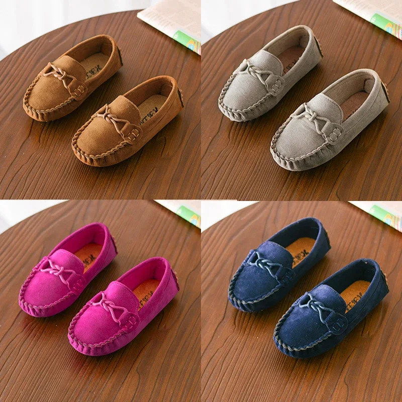 Children Suede Shoes Spring Summer Breathable Slip on Casual Kids Sneakers Boy Girl Baby Toddler Boat Shoes Flats Loafers 250604