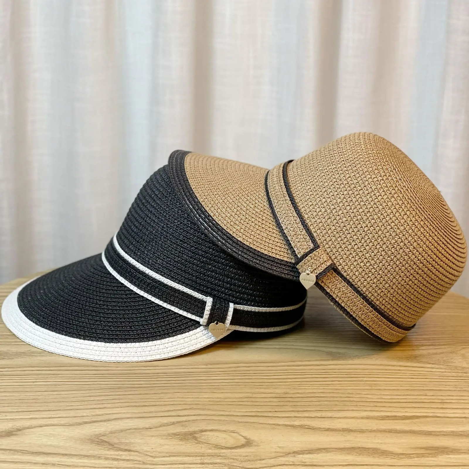 Summer Sun Straw Baseball Cap Womens Sunscreen Visor Hat Widened Brim Anti-UV Ourdoor Causal Basin Riding cap straw hat female 250603