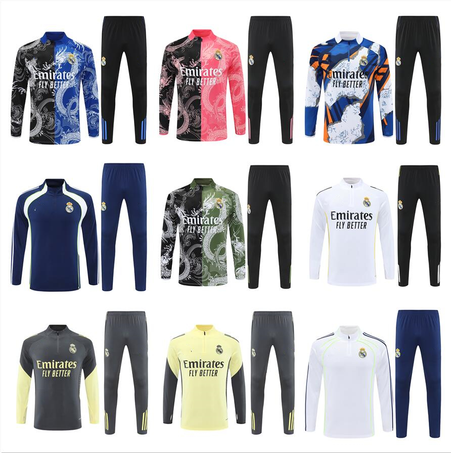 MBAPPE BELLINGHAM kids football tracksuit 2025 26 RODRYGO VINI JR REAL MODRIC MADRIDS Men jogging soccer training wear kit boys jacket uomo tuta calcio ensemble 9999