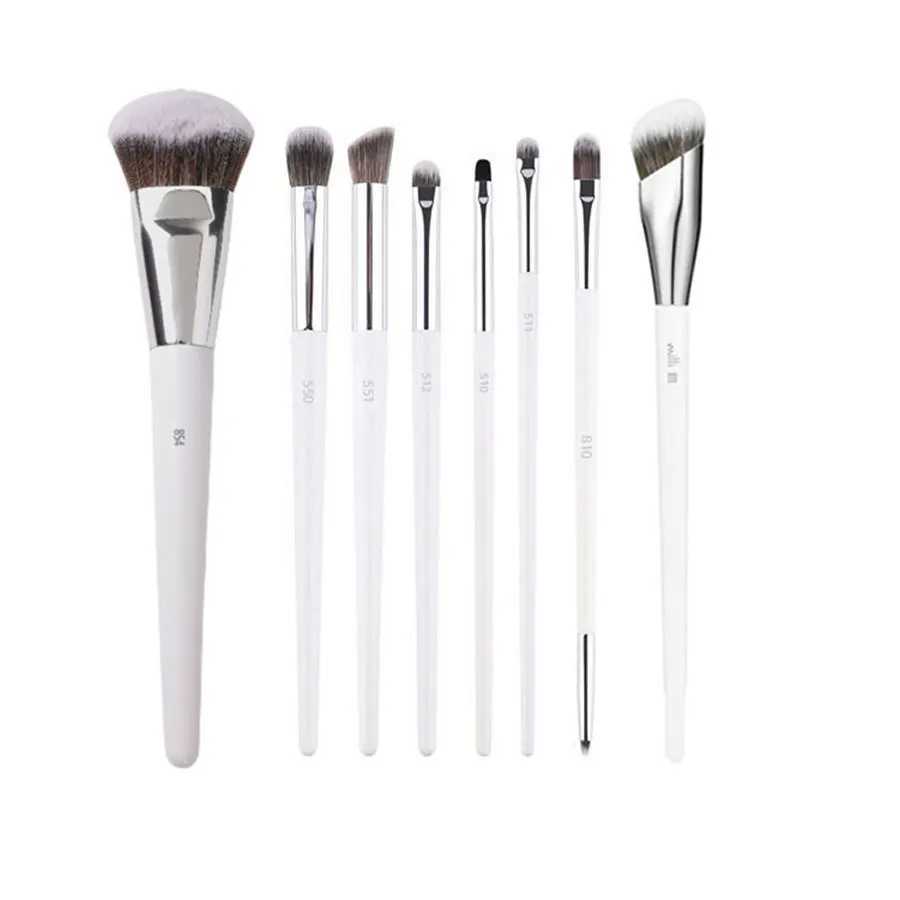 2/3/4/5/6/7pc White Makeup Brushes Liquid Foundation Base Make up Brush Eyeshadow blending Detail Face Eye Concealer Beauty toolW250605