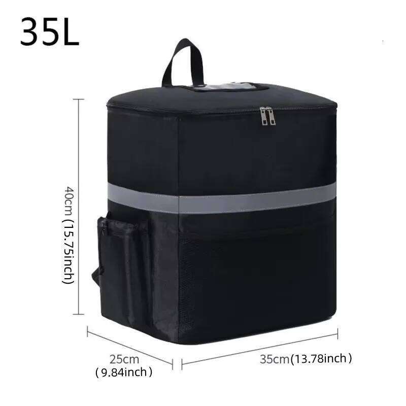 35L Extra Large Thermal Cooler Refrigerator Box Fresh Keeping Food Delivery Backpack Insulated Cool Bag