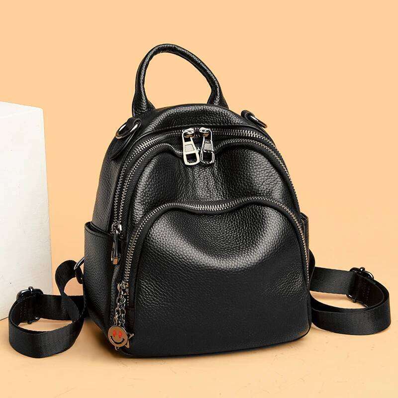 High Quality Genuine Women Backpack Fashion Ladies Travel Knapsack Girls Shoulder School Bag Cow Leather