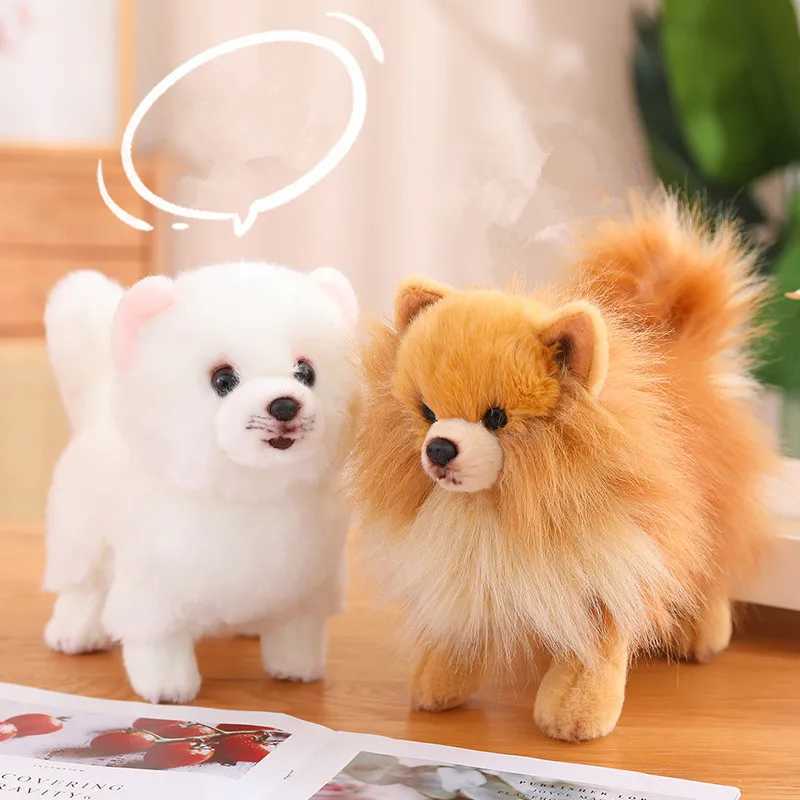 New Premium Cute Plush Pomeranian Dog Real Life Toystuffed Animals Soft Puppy Pet Doll Children Kids Girls Lovely Gift R250605