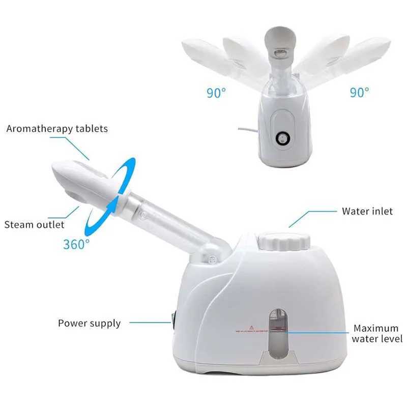Ionic Facial Steamer Warm Mist Humidifier for Face Deep Cleaning Vaporizer Sprayer Salon Home Spa Skin Care WhiteningXJ250607