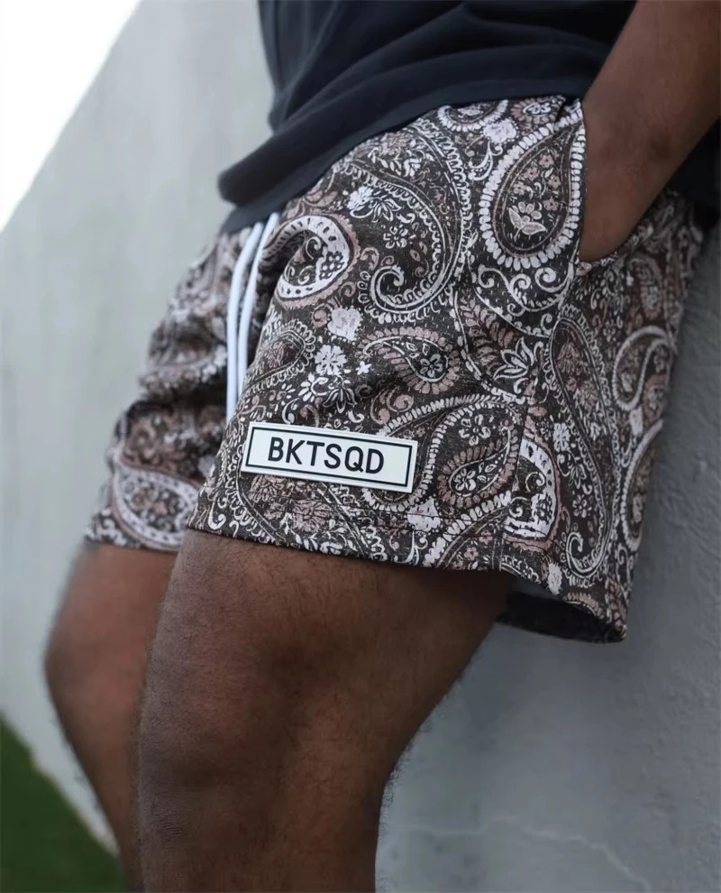 Summer Mesh Basketball Shorts Men Quick Drying Loose Sports shorts BUCKETSQ fashion Trend Sweatpants Running Beach 250604