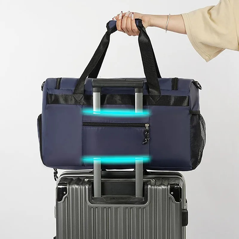 Large Capacity Travel Bag Multifunctional Outdoor Trip Pack Men Women Luggage Duffel with Shoes Pocket Fitness Training Handbag 250605