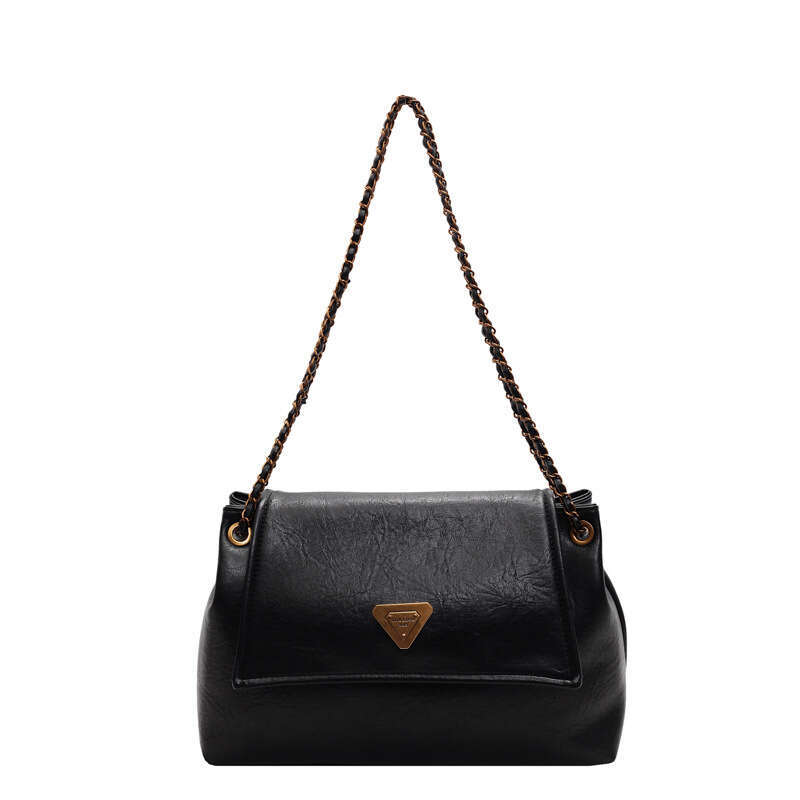 New Women PU Shoulder Bags Chain Crossbody Bag Large Capacity Tote Bags Fashionable Versatile Casual Style Simple Exquisite Brown Free shipping Classi