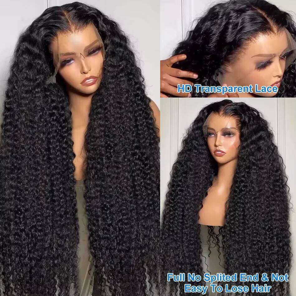30 40 Inch Deep Wave 13x6 HD Front Wig Human Hair For Women 220 Density Loose Water Curly 13x4 Lace Frontal Wigs