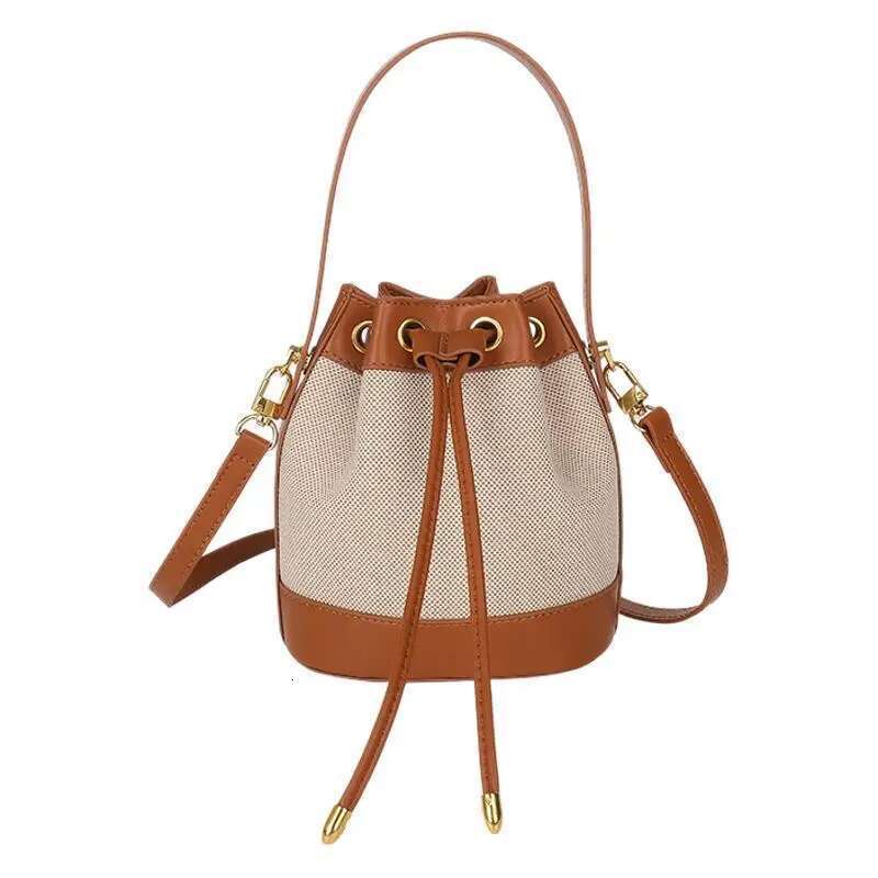 Fashion Linen Fabric Bucket simple Style Crossbody Women Shoulder Bag Designer Handbag bolsos 2025