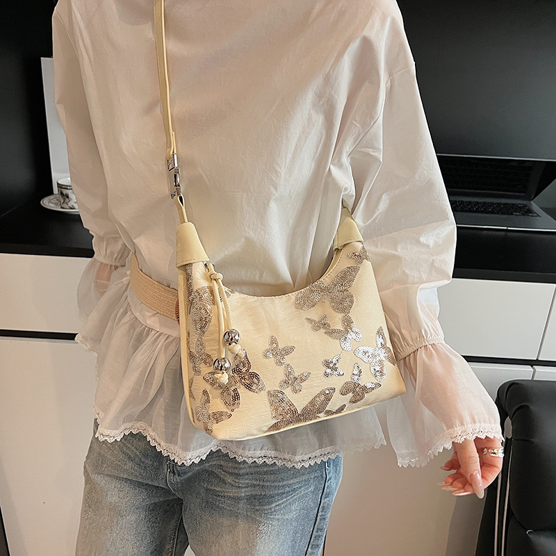 New Style Fashion Sequin Crossbody Bag for Women Stylish and Elegant Versatile Handbag Artistic Style Commuter Shoulder Bag New Free Delivery Designer
