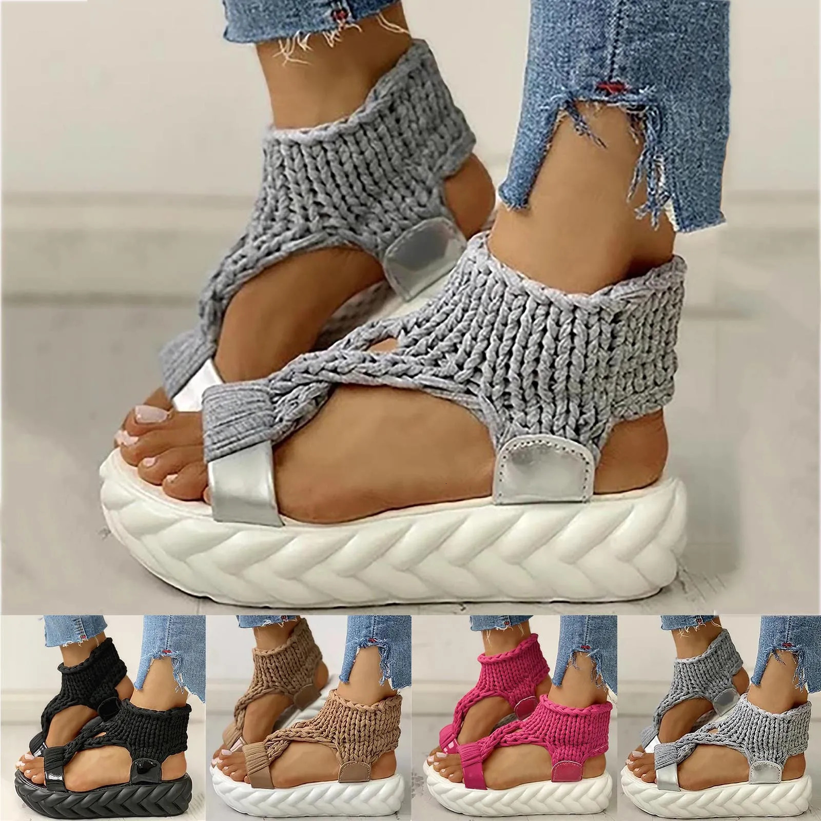 Women Wedge Sandals Size 12 Causal Platform Bottom Thick Ladies Fashion Shoes High Arch Womens Zapatos 250605