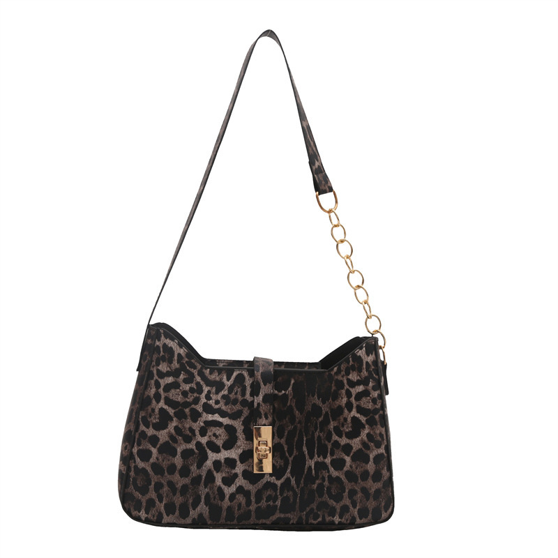 designer Casual Leopard Print Bag for Women 2025 New Fashion Simple Style Trendy Shoulder Underarm Bag Niche Design Crossbody Bag