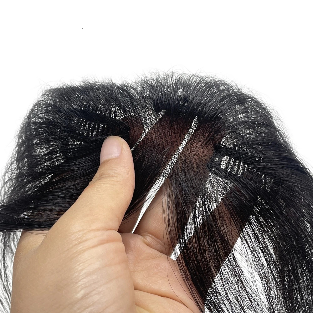 Upgraded Invisible Human Hair Bangs For Girl Clips on Fringe Hairpiece Swiss Lace Temple Hair Natural Fake Bangs with Real Hair 250529