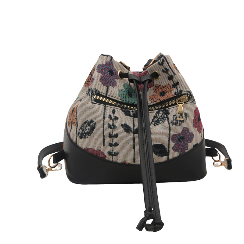 designer Trendy Women's Bags 2025 New Fashion Ethnic Style Bucket Bag Casual Texture Commuter Shoulder Crossbody Bag