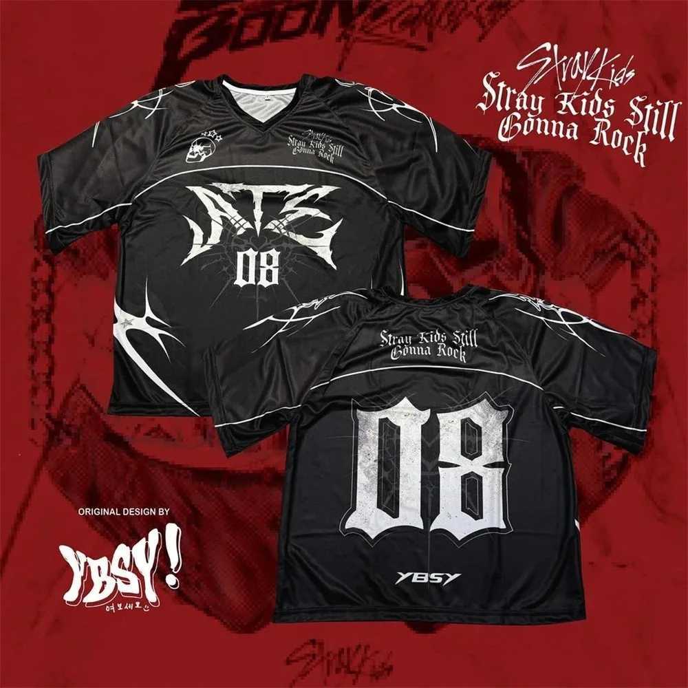 YBSY STRAYKIDS JERSEY 2025 3D Printed T-shirt for Men and Women Plus Size Sports and Casual Short Sleeved Fashion T-shirtC250605
