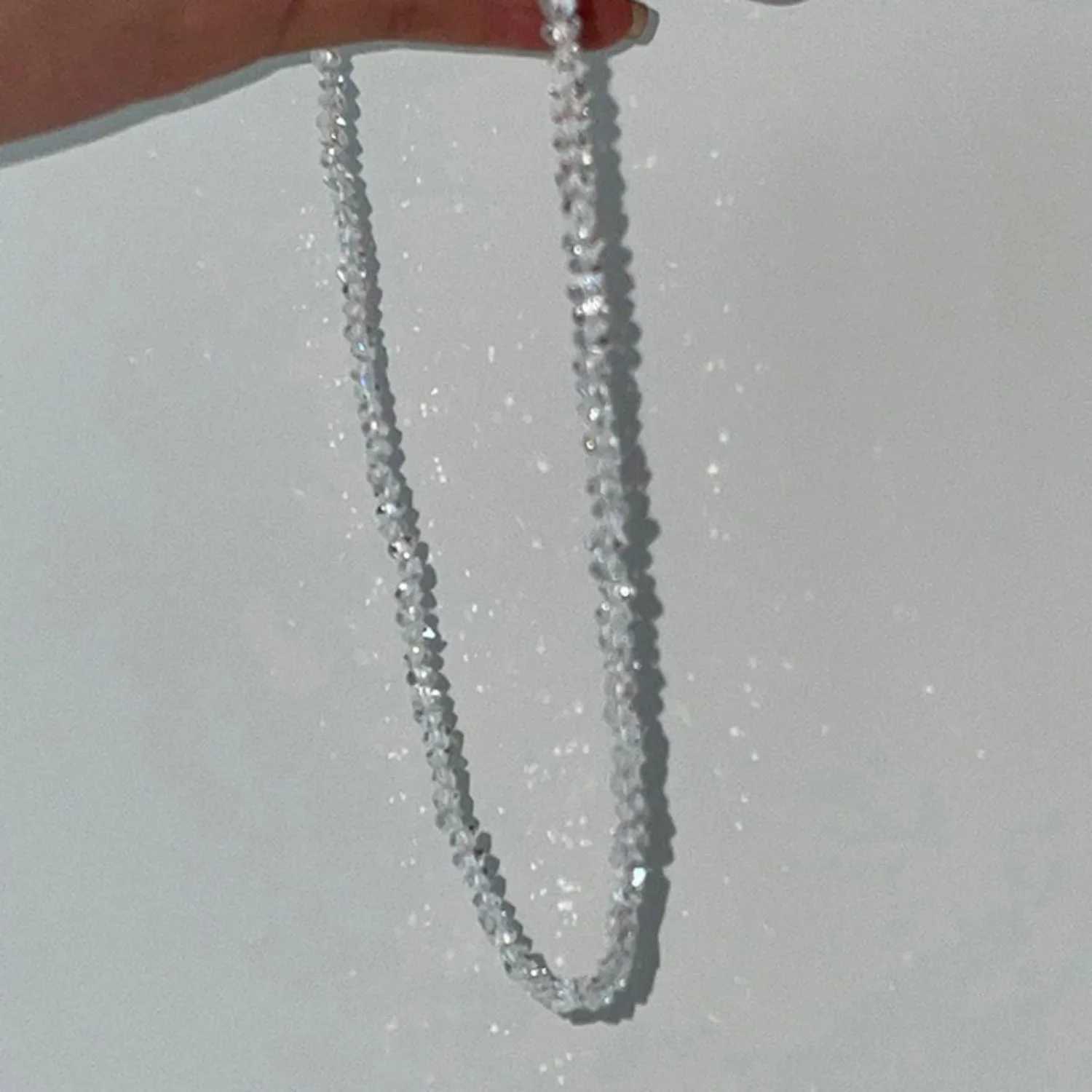 Transparent Crystal Irregular Beaded Choker Necklace for Women Korean Collarbone Clavicle Chain on the Neck Collar Jewelry XJ250604