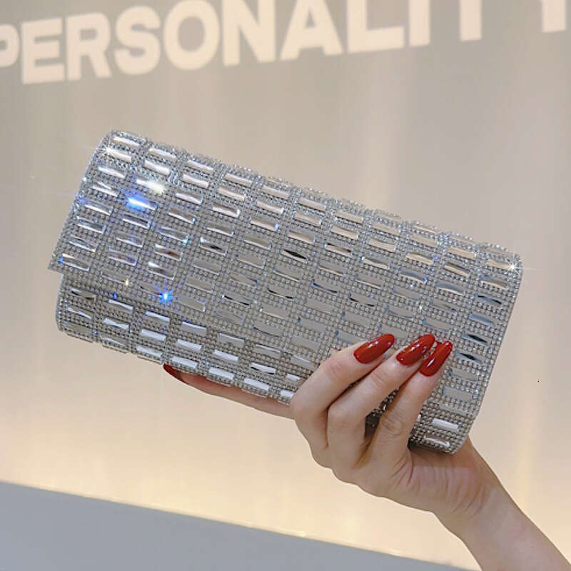 2025 New Sparkling Rhinestone Evening Versatile Banquet Bride Bag Inlaid Diamond Clutch Socialite High-end Handbag