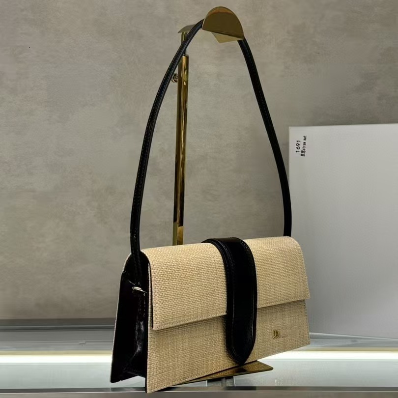 Top brand high-quality new free designer bag hot selling design bag straw woven leather handbag single shoulder diagonal woven strap new free designer