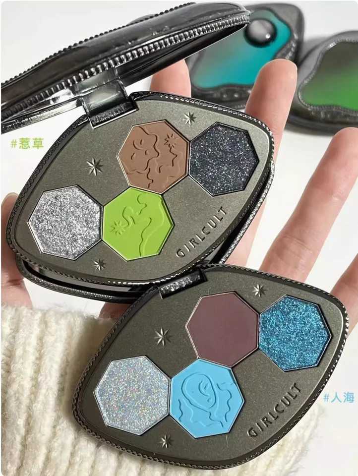 Girlcult Dark series eyeshadow four inventions New metallic shiny creative color Cool girl fashion eyeshadow Eye Makeup Beauty W250605