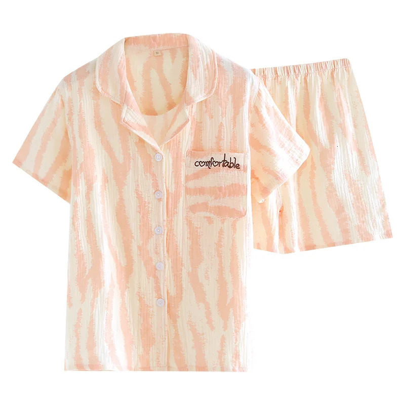 Wholesale Retail Couple Pajamas Womens Spring Autumn Cotton Short Sleeve Shorts Summer Mens Large Size Homewear Set 250529