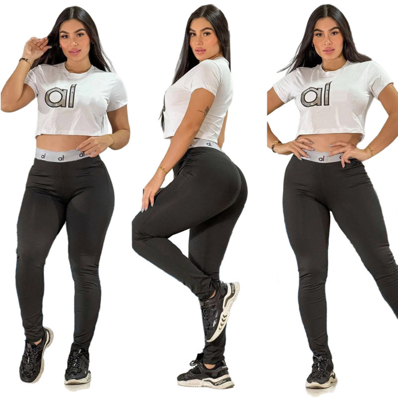 Womens Tracksuits Two Pieces Set 2025 New Fashion Designer Ultra Soft High Elasticity Yoga Wear Sports Fiess Long Pants Sportwear Fre