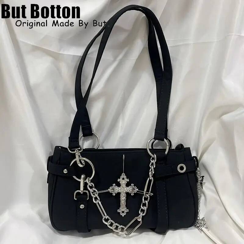 Unique Custom chain Vintage Y2K Girl Women Bag Gothic Lolita Single Shoulder underarm Bags subculture steamPunk Handbag Tote