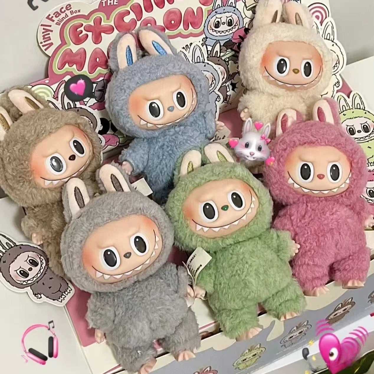 The Monsters Labubu Blind Box Kawaii Monster plush Toy Vinyl Face Doll Model Toy Pendant Keychain Toy Decorations surprise Gift M250605