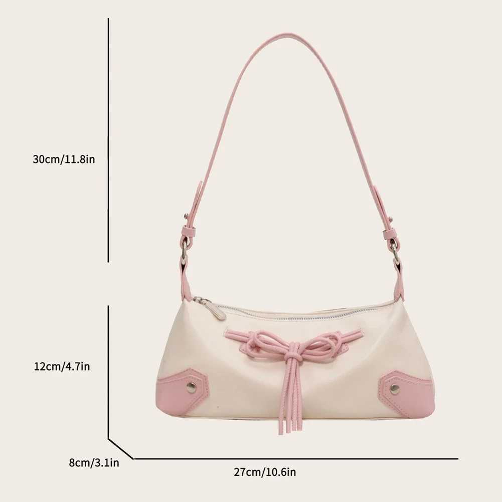 Bow Tie Handbag for Women Top Handle Bag Brand Purse Chic Y2K Trendy Shoulder Bag Girls Luxury Tote Female Shopping Cluh Bag XJ250605