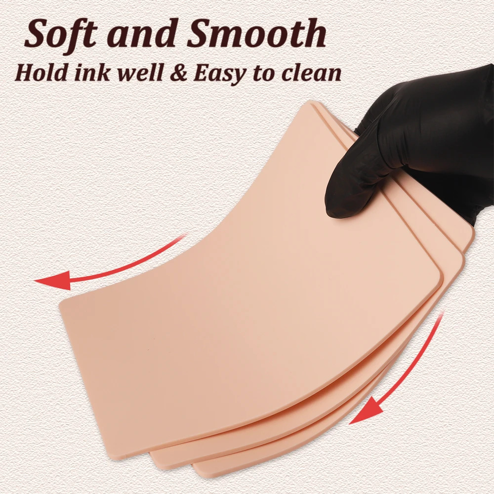 1510851pcs Tattoo Practice Skin 3MM Silicone Fake Skin Double-Sided for anent Makeup Training Supply Tattoo Accessory 250604
