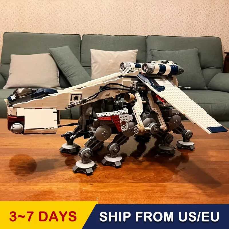 Technical Republic Dropship moc building block AT-OT model Modularize Design Star Educational Toy Gift 1758pcs 05053 10195 W250605