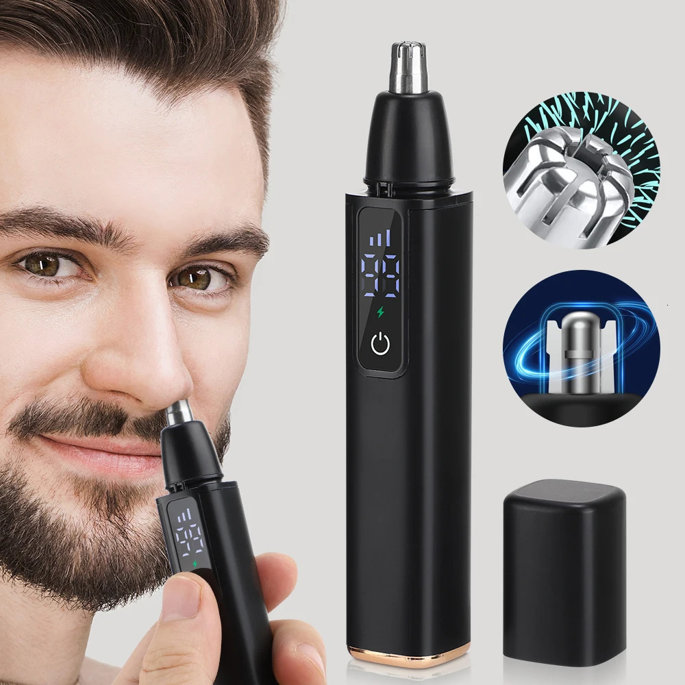 Electric Nose Hair Trimmer For Men Women High Speed Motor Hair r Lips Eyebrows Razor R Type Cutter Head Trimmer for Nose 250604