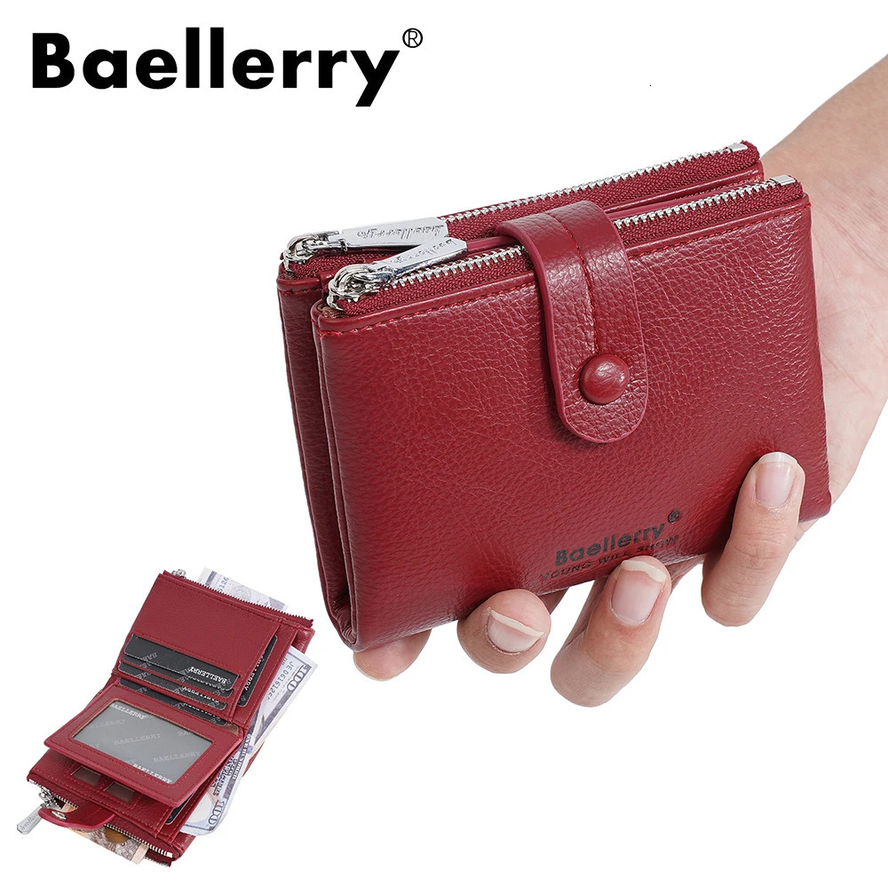 Fashion Women Wallets High Quality Double Zipper Buckle Coin Purses Large Capacity Card Holder Simple Wallet For Girls 250605
