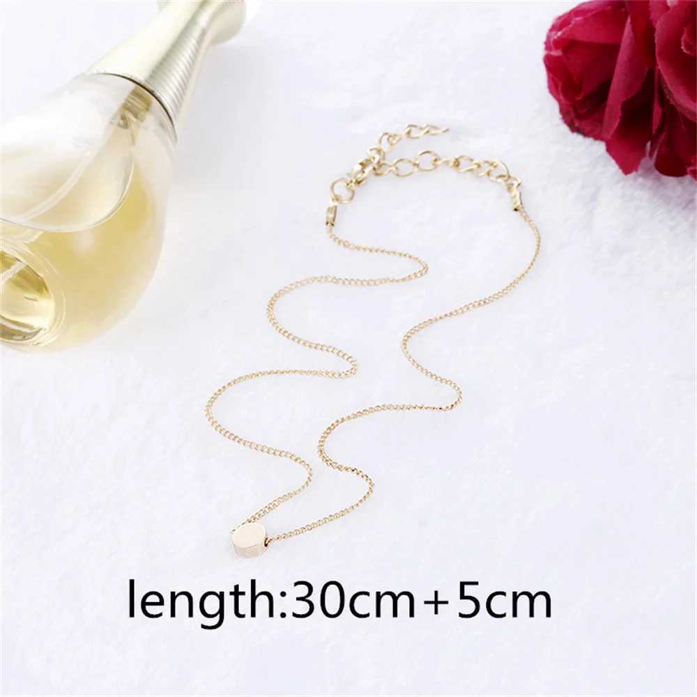 Fashion Gold Color Cute Love Heart Triangle Round Design Pendant Necklace For Women Exquisite Gift Wholesale Dropshipping XJ250604