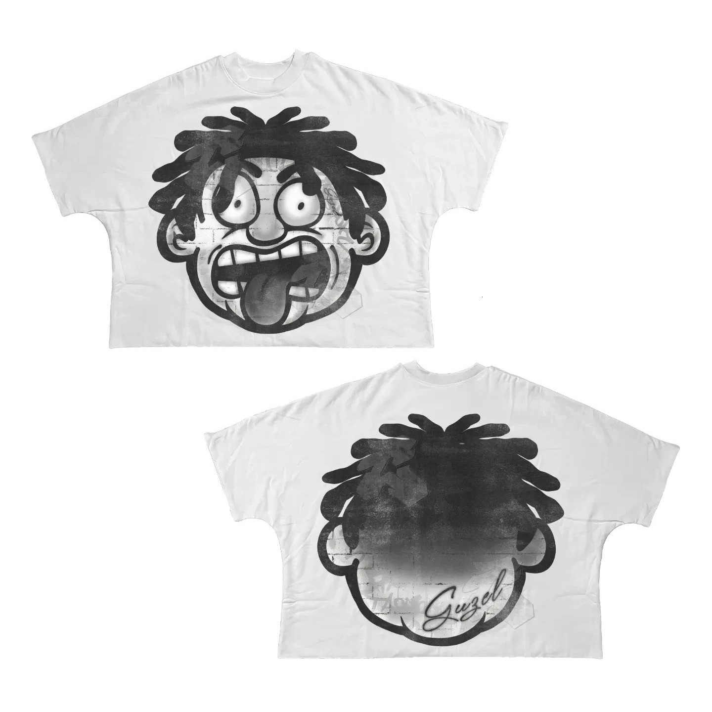 Y2K Short Sleeve Men Women Harajuku Gothic Cartoon Characters Graphic Printed Oversized T Shirt Hip Hop Cotton Drop harajuku 250605