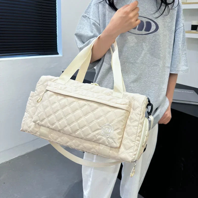 Large Capacity Travel Fitness Bag With Separate Shoe CompartmentWater-Resistant Multiple Pockets For Gym Duffel Bag 250530