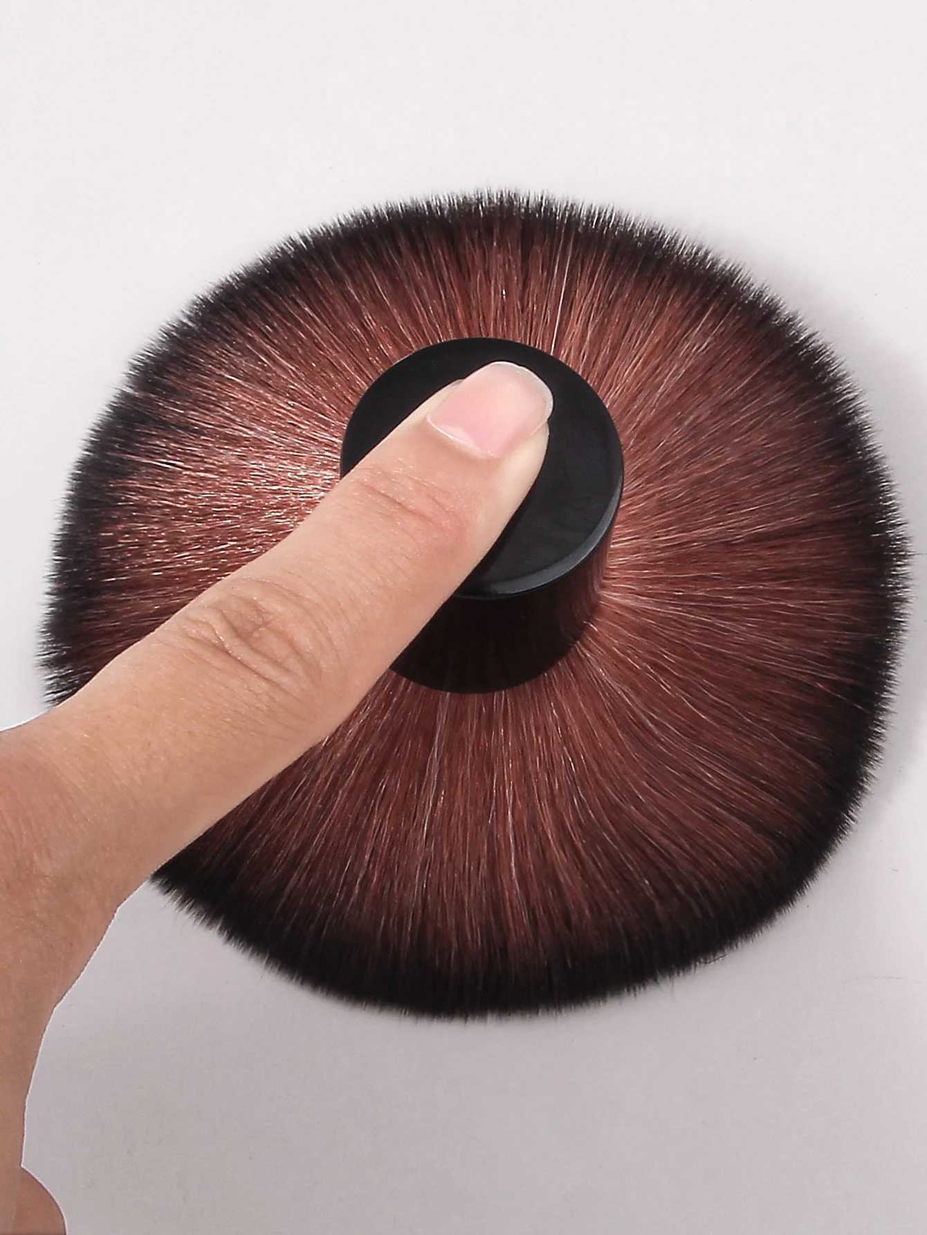 1PC Oval Makeup Brush for B Powder Bronzer - Soft Nylon Multi-Use Portable Nail Dusting Face Cosmetic Tool W250605