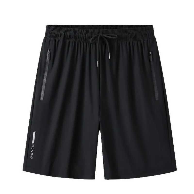 Large Size Ice Silk Five Pants Mens Summer Thin Breathable Shorts Loose Sports Pants Outdoor Casual Shorts XJ250605