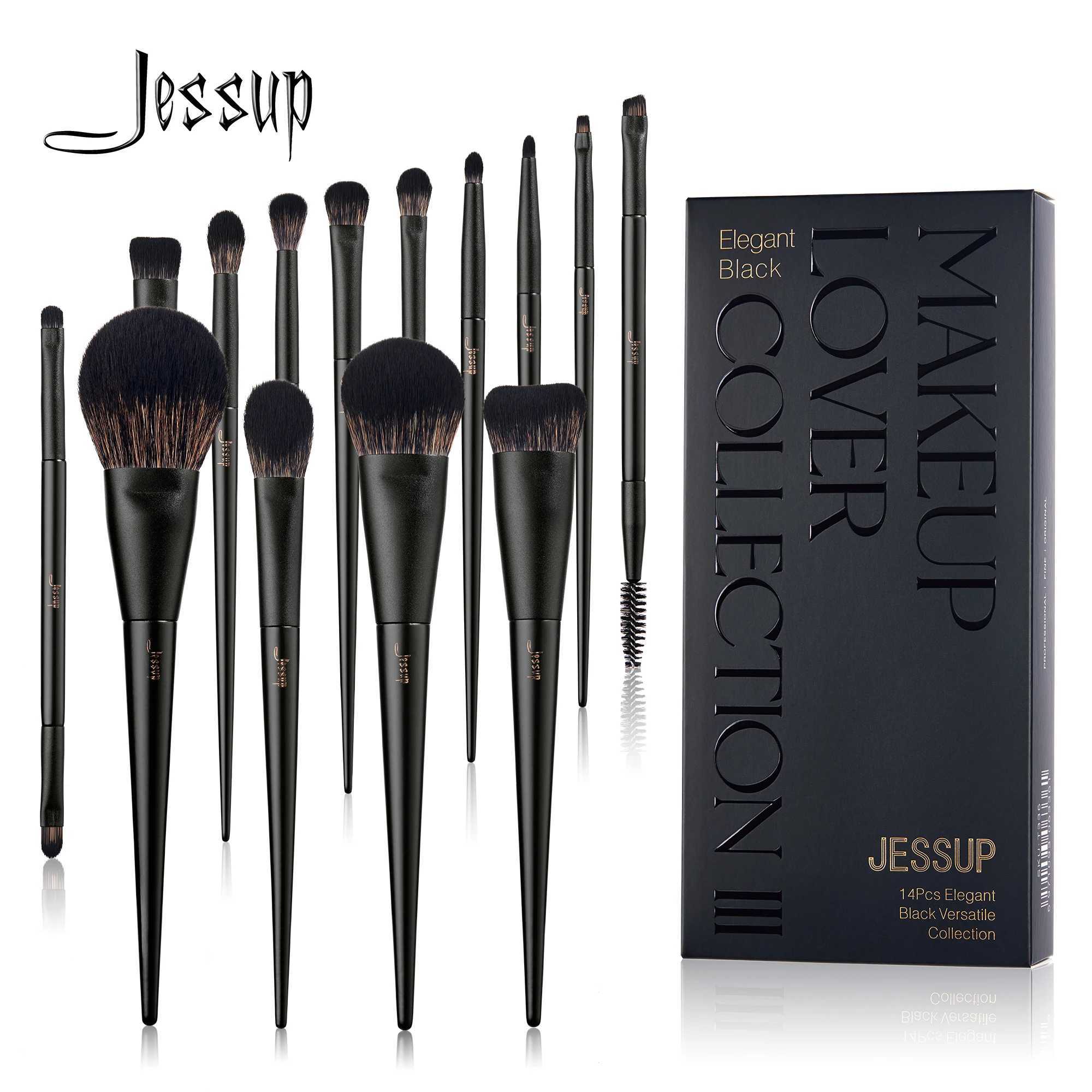 Jessup Makeup Brushes 14pcs Makeup Brushes set Contour Foundation Powder Eyeshadow Highlight Blending Concealer Liner T336 W250605